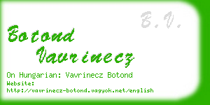 botond vavrinecz business card